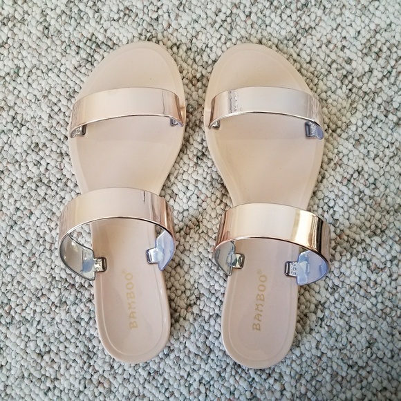 BAMBOO Shoes - Bamboo Gold/Tan Jelly Sandals Size 7